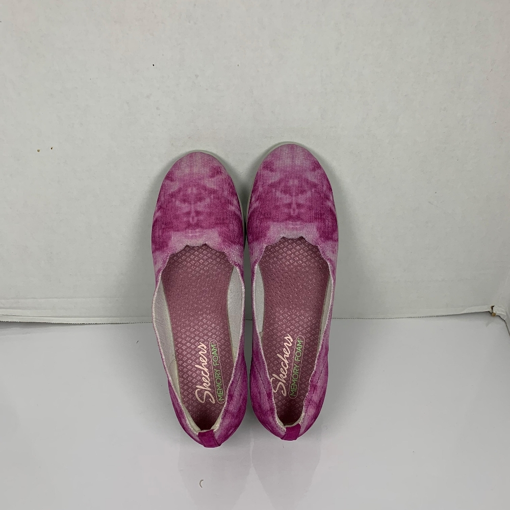 Skechers Women Cloe Flex Wedge Tie-Dye Pink Slip-On Sneakers 8.5 - Picture 6 of 9
